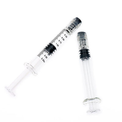 σύριγγα γυαλιού κλειδαριών 2.25ml Luer για τις επαναχρησιμοποιήσιμες σύριγγες κτυπημάτων πετρελαίου συμπύκνωσης