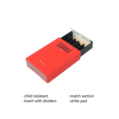 Προσαρμοσμένο συρτάρι διαφάνειας ασφαλείας παιδιών Cigatette χαρτοσακούλα συσκευασία για προεσπειρωμένους κώνους