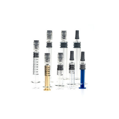 1 ml 2, 25 ml 3 ml 5 ml Προγεμισμένη σύριγγα βοροσιλικικού χάλυβα πλαστικού εμβολίου Luer Lock σύριγγες 5 ml γυάλινες σύριγγες 1 ml