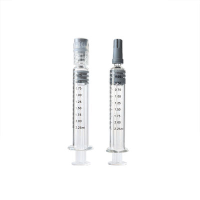 σύριγγα γυαλιού κλειδαριών 2.25ml Luer για τις επαναχρησιμοποιήσιμες σύριγγες κτυπημάτων πετρελαίου συμπύκνωσης