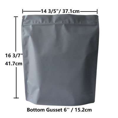 1LB ξηρό ζιζάνιο Mylar λουλουδιών που συσκευάζει τσάντες 1 τις μαύρες εμποδίου Mylar μεταλλινών λιβρών