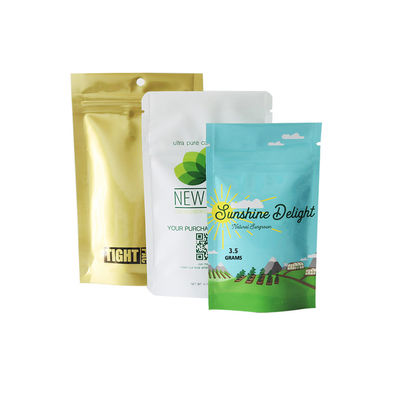 Ziplock συσκευασίας ζιζανίων 28g 454g CBD Mylar η μαλακή αφή τσαντών μαριχουάνα τελειώνει