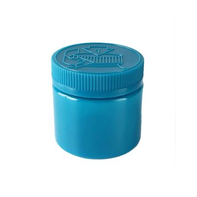 6oz μπλε πλαστικό βάζο ζιζανίων με την ώθηση κάτω &amp; τα καλύμματα απόδειξης παιδιών στροφής