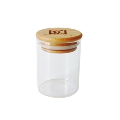 Ξύλινο αναρρόφησης καπακιών Borosilicate γυαλιού βάζο λουλουδιών στοματικής κάνναβης βάζων 1-18oz ευρύ