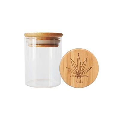 Ξύλινο αναρρόφησης καπακιών Borosilicate γυαλιού βάζο λουλουδιών στοματικής κάνναβης βάζων 1-18oz ευρύ