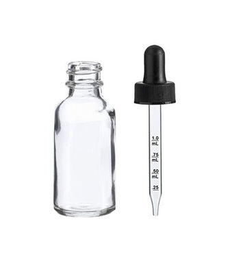 30ml διαφανή σαφή Dropper γυαλιού Tincture γυαλιού μπουκαλιών μπουκάλια