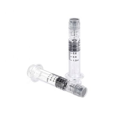 1 ml 2, 25 ml 3 ml 5 ml Προγεμισμένη σύριγγα βοροσιλικικού χάλυβα πλαστικού εμβολίου Luer Lock σύριγγες 5 ml γυάλινες σύριγγες 1 ml