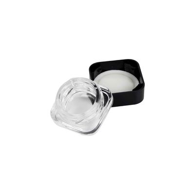 5 ml Παιδικής Ασφάλειας Κουμπ Διαφανές Γυάλινο Συγκεντρωμένο Βάζο με Μαύρο Λευκό Κεπάκι