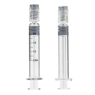 2 ml Luer Lock Προγεμιστές βροσιλικωμένες γυάλινες σύριγγες για αιθέρια έλαια